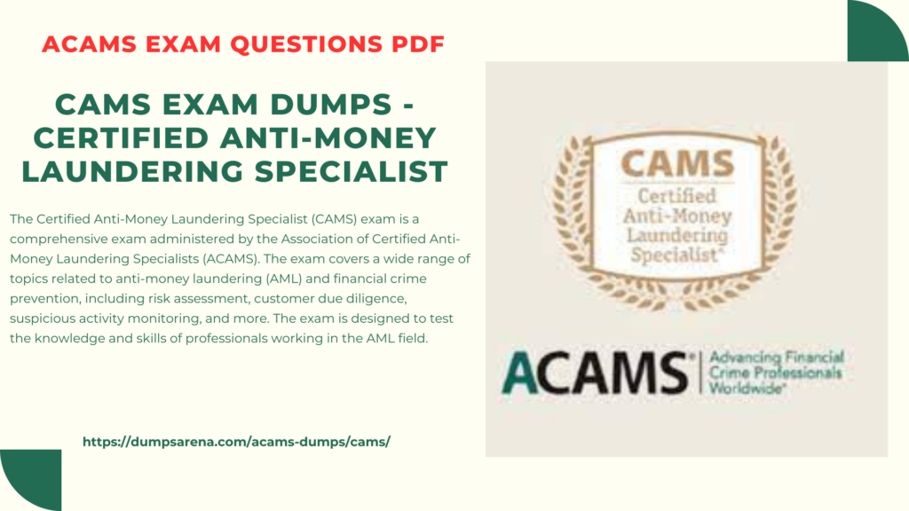 ACAMS Exam Questions PDF