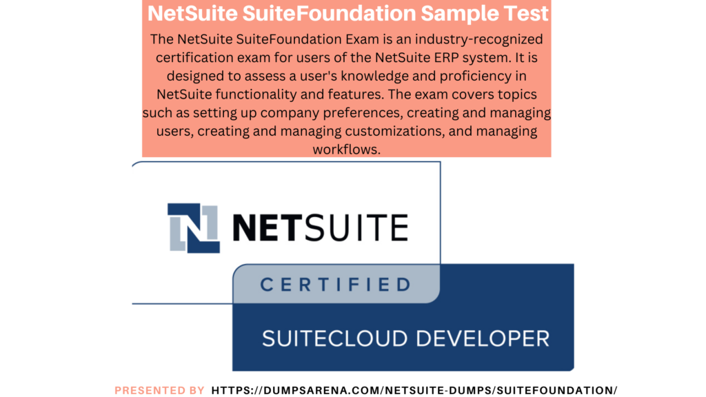 NetSuite SuiteFoundation Sample Test