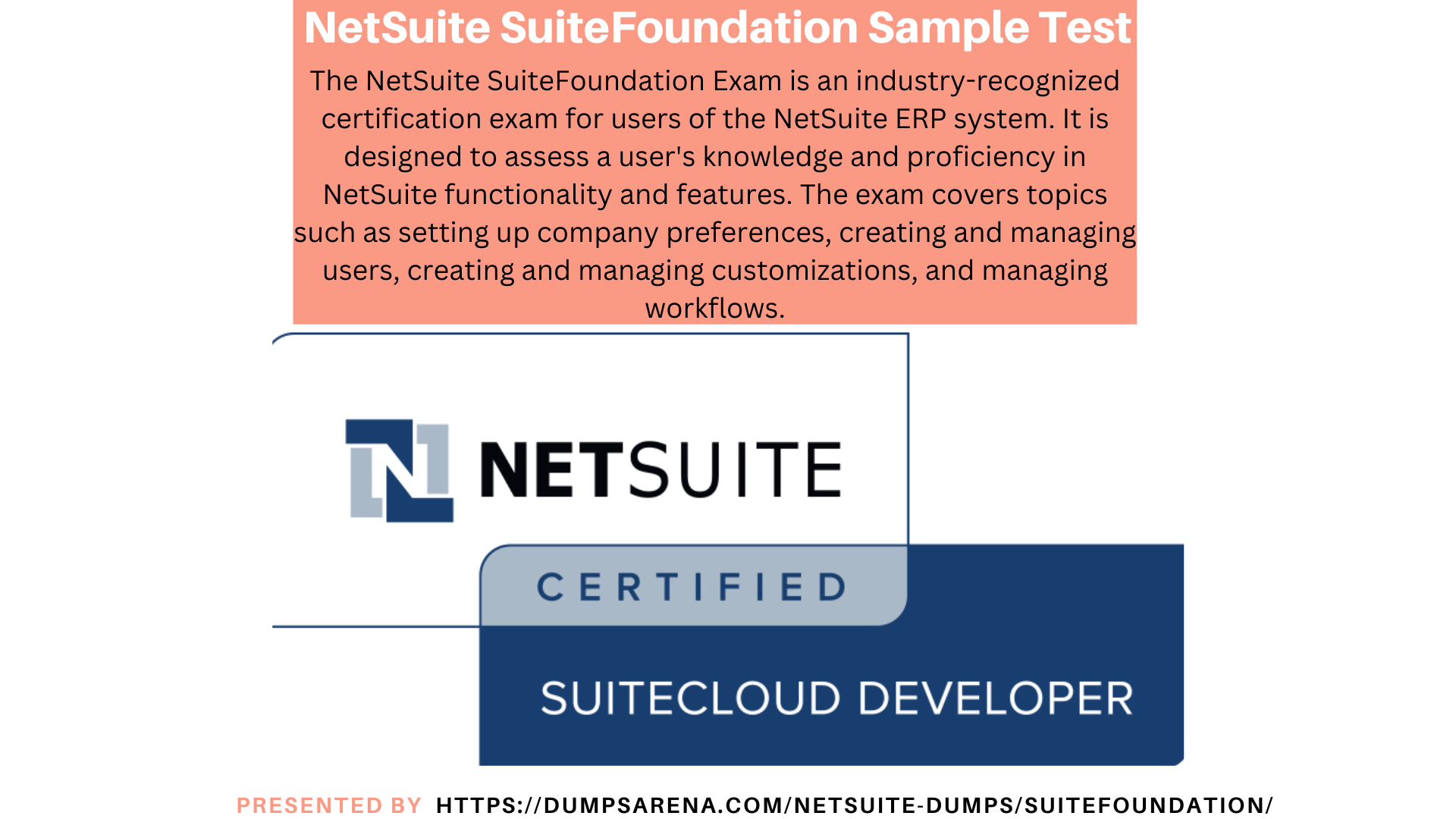 NetSuite SuiteFoundation Sample Test - Pass NetSuite SuiteFoundation Exam With Authentic Material